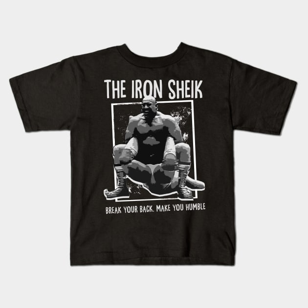 iron sheik wresling Kids T-Shirt by Shelter Art Space